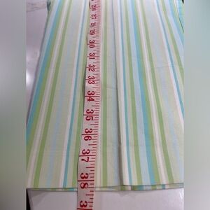 TALBOTS Slacks, Wide leg, Ankle, light blue/green stripe, Size 16